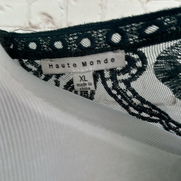 Haute Monde NWT Dark Teal Green Boho Lace Dress - Picture 10 of 13